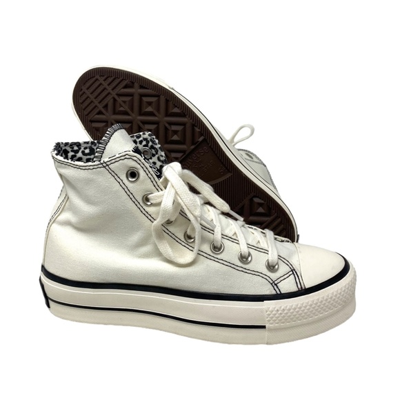 Converse Ctas Lift Platform Sneaker Casual Women Size White Canvas A07113C-WWWWL - Picture 3 of 8